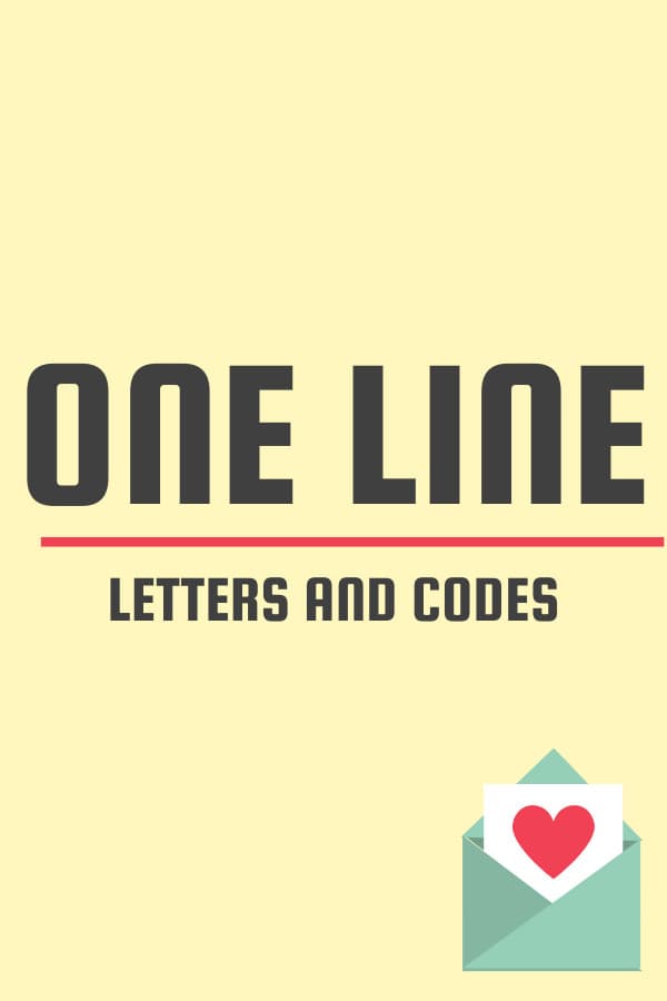 One Line: Letters and Codes