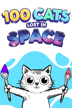 100 Cats Lost In Space Find & Color