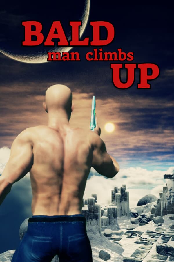 Bald Man Climbs Up